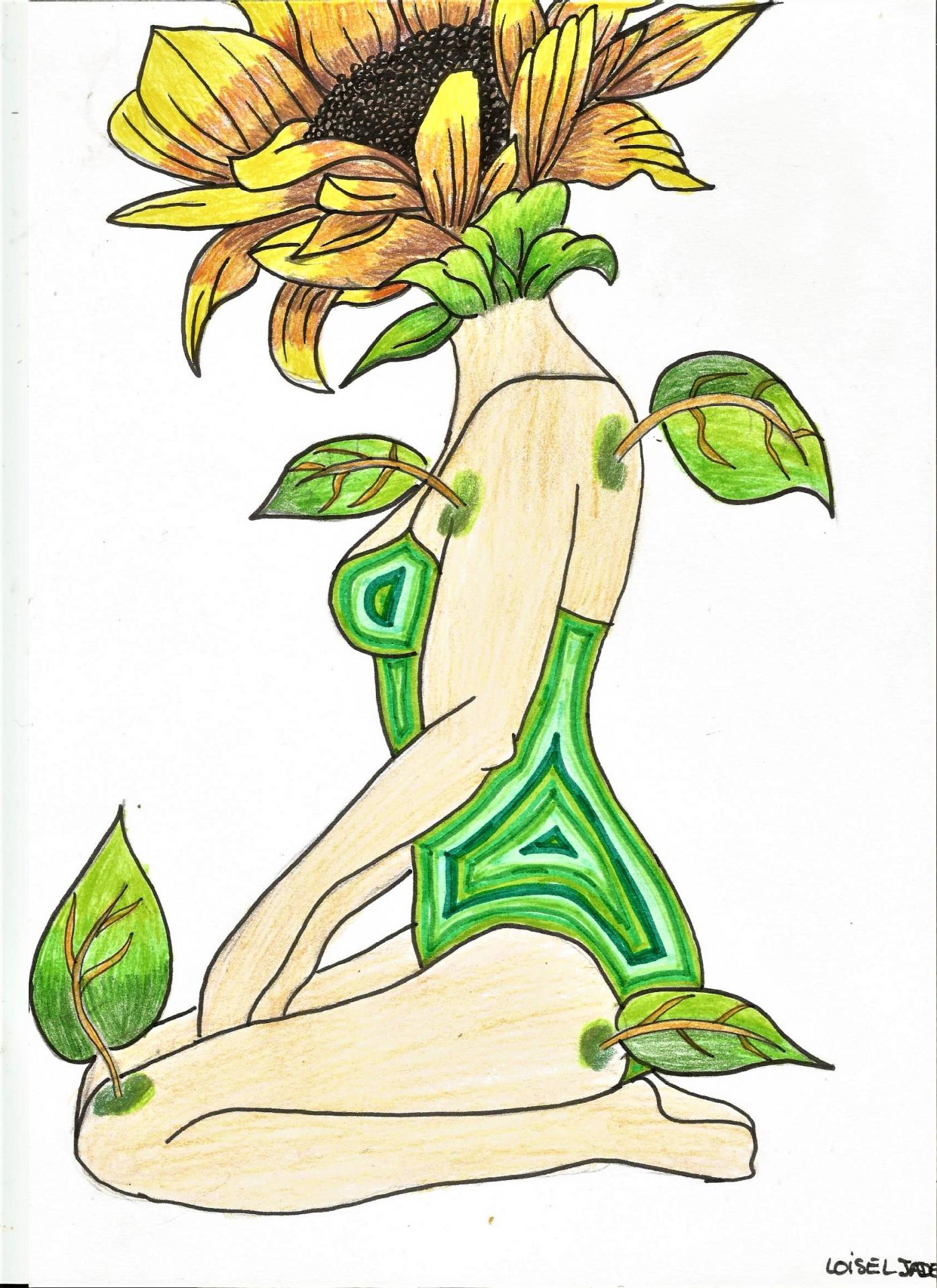 Dessin femme chamane